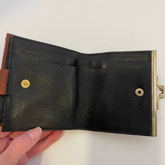 BALLY Black & Brown Leather Bifold Wallet with Coin Compartment - Picture 6 of 12
